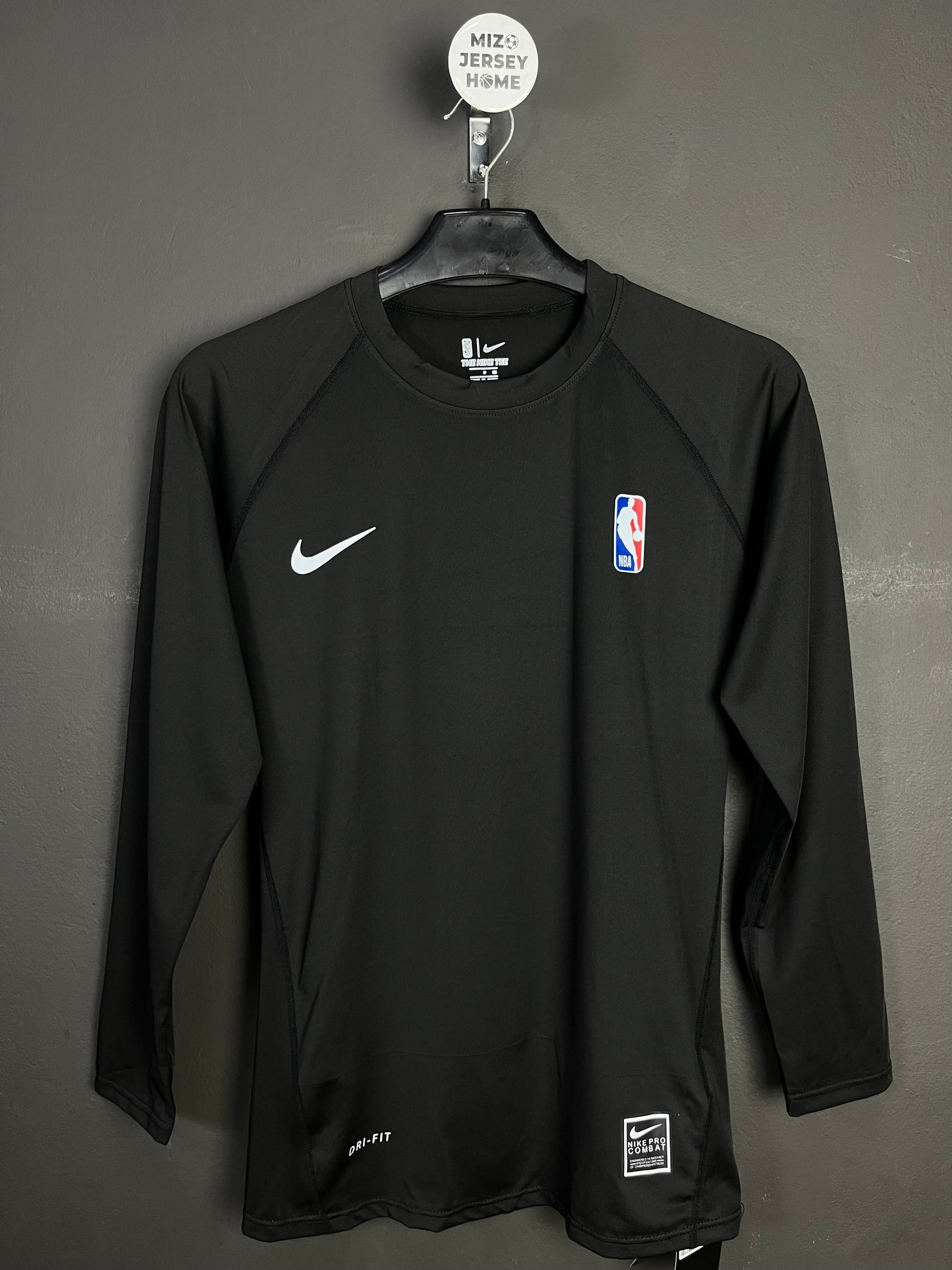 NBA Nike Black Compression Shirt Long Sleeves
