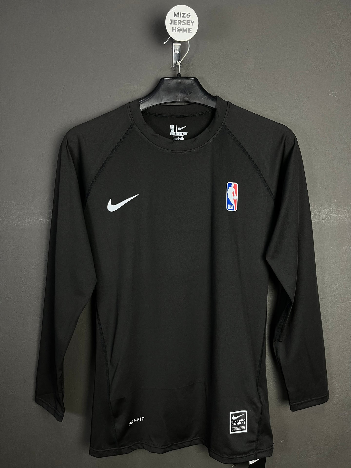 NBA Nike Black Compression Shirt Long Sleeves