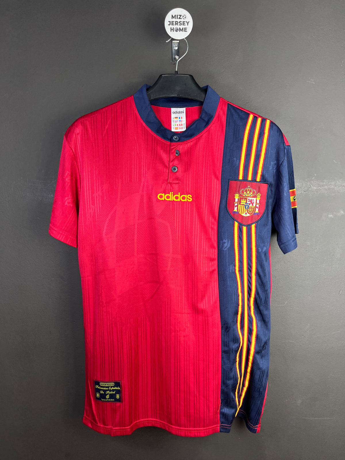 Spain Retro 1996 Home Jersey