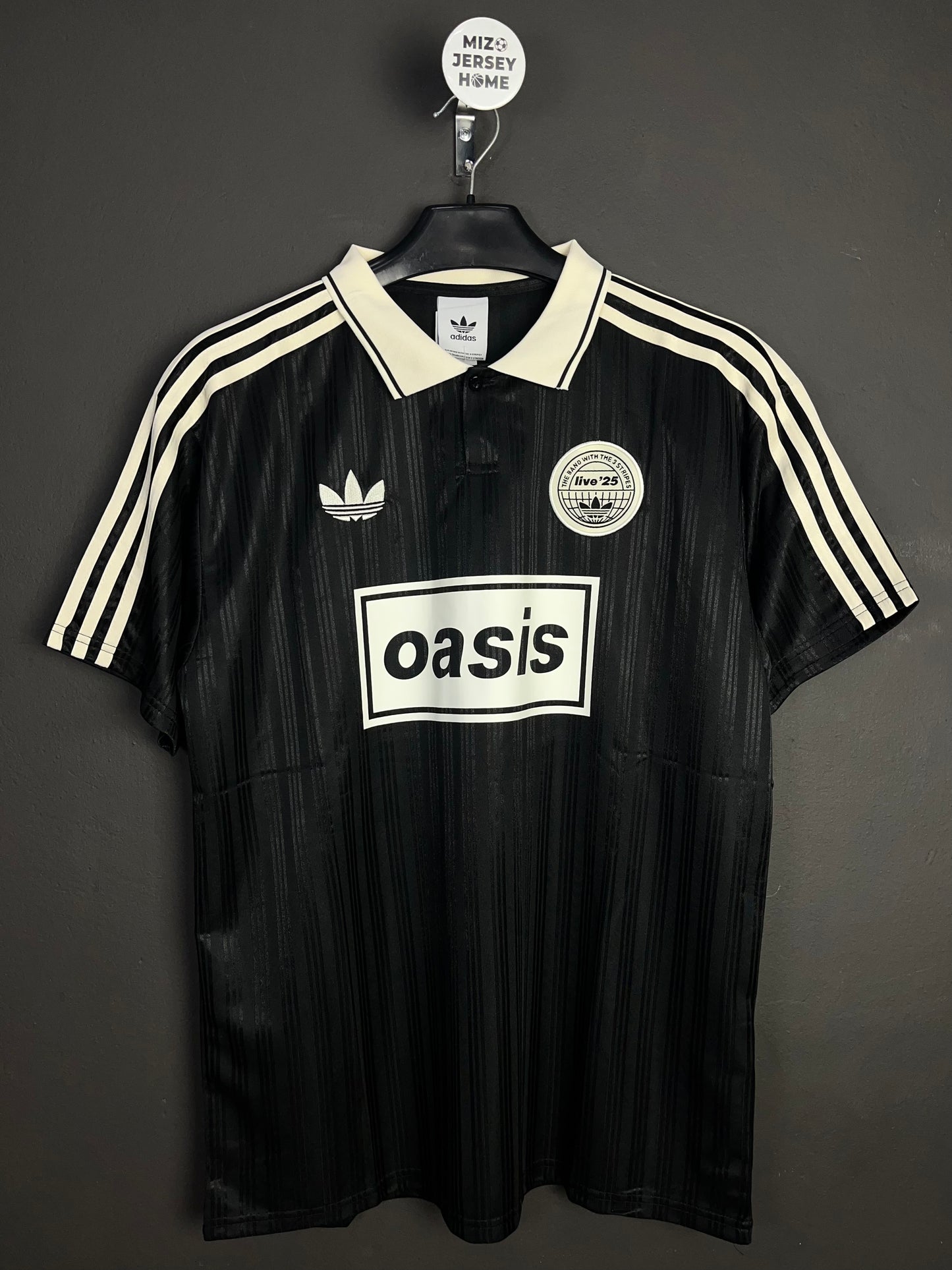 Adidas x Oasis Tour Jacquard Black Jersey