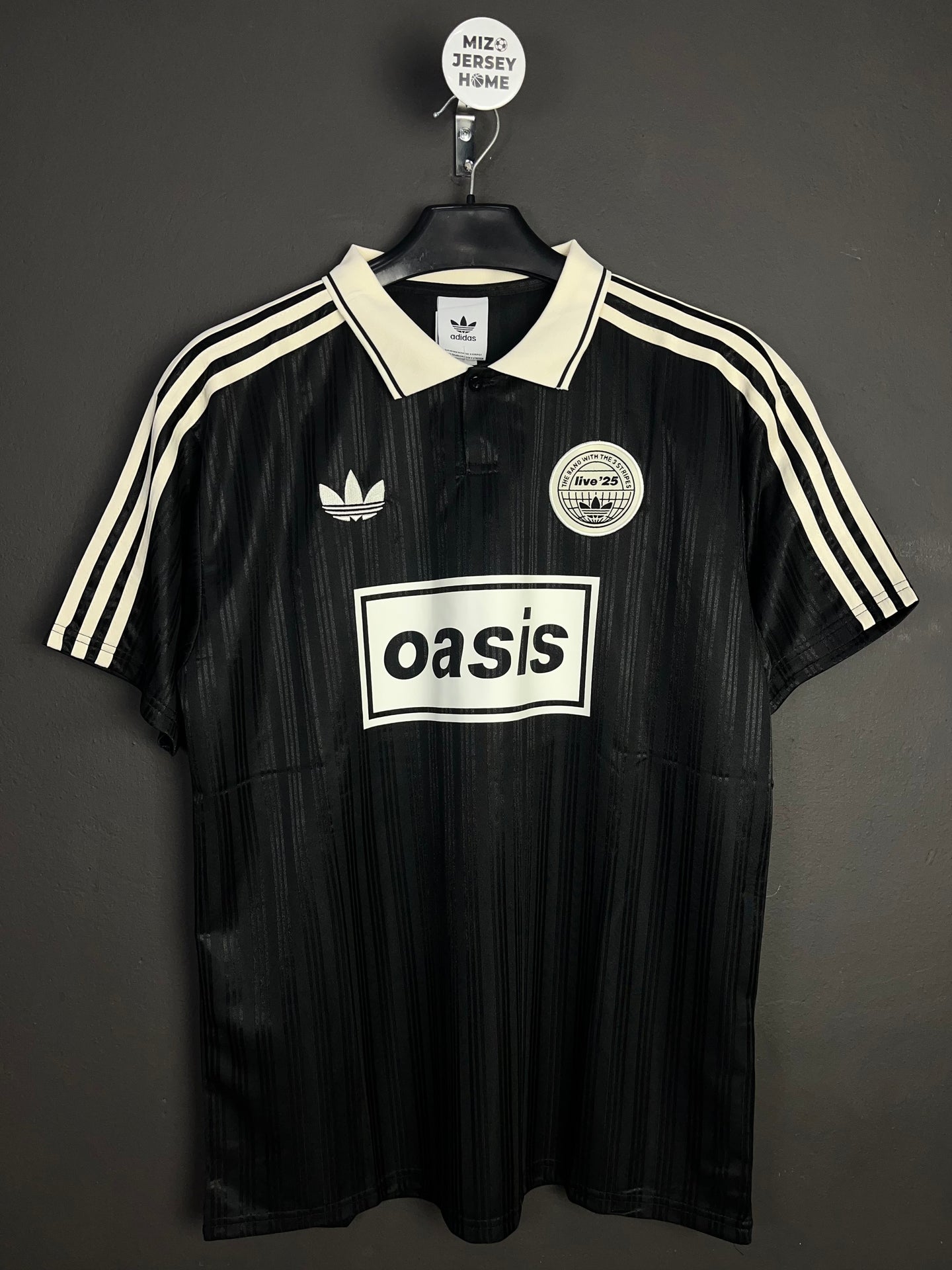 Adidas x Oasis Tour Jacquard Black Jersey