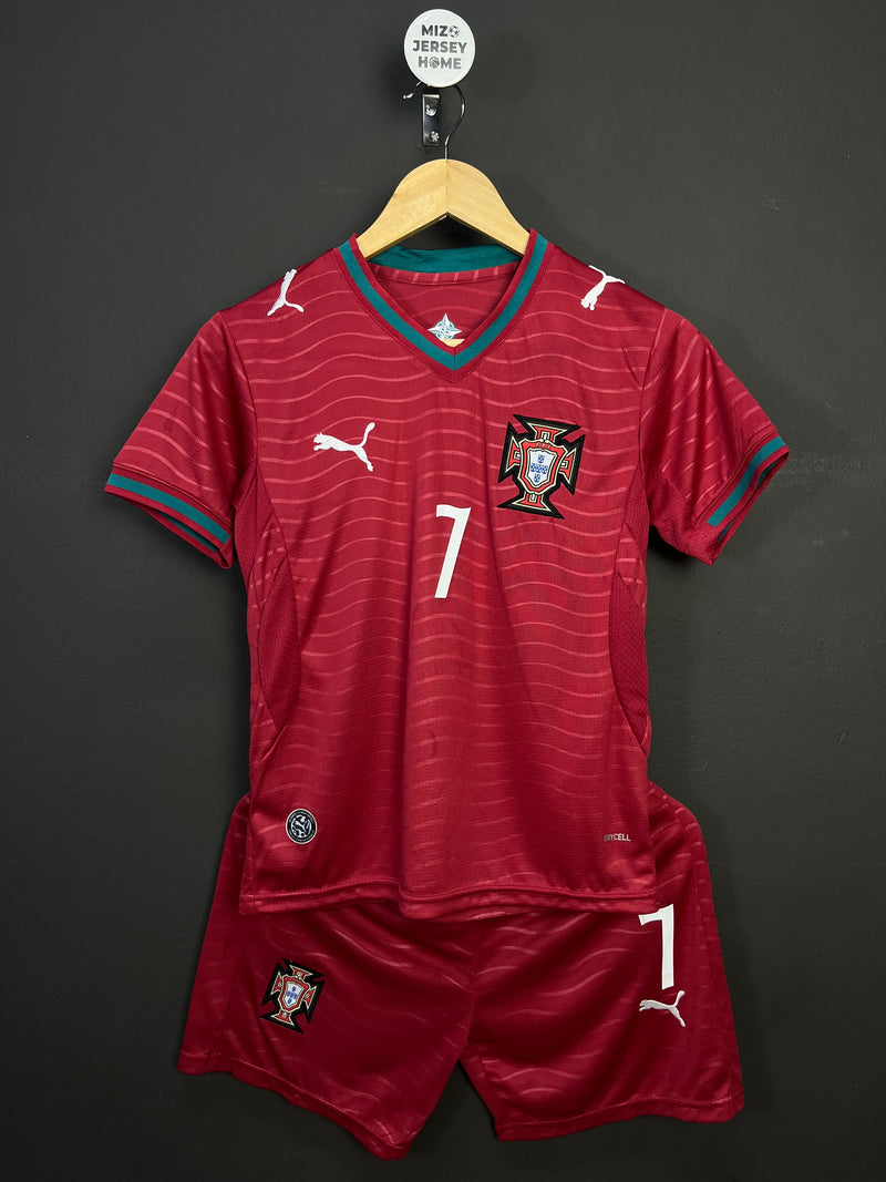 Ronaldo 7 Portugal Home World Cup 2026 Kids Jersey