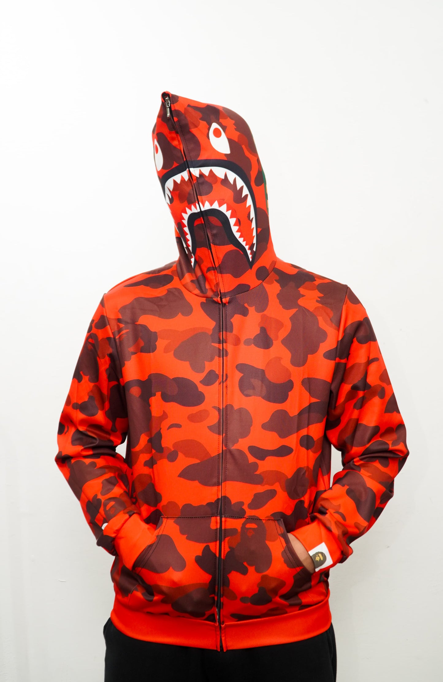 A BATHING APE Red Camo Hoodie