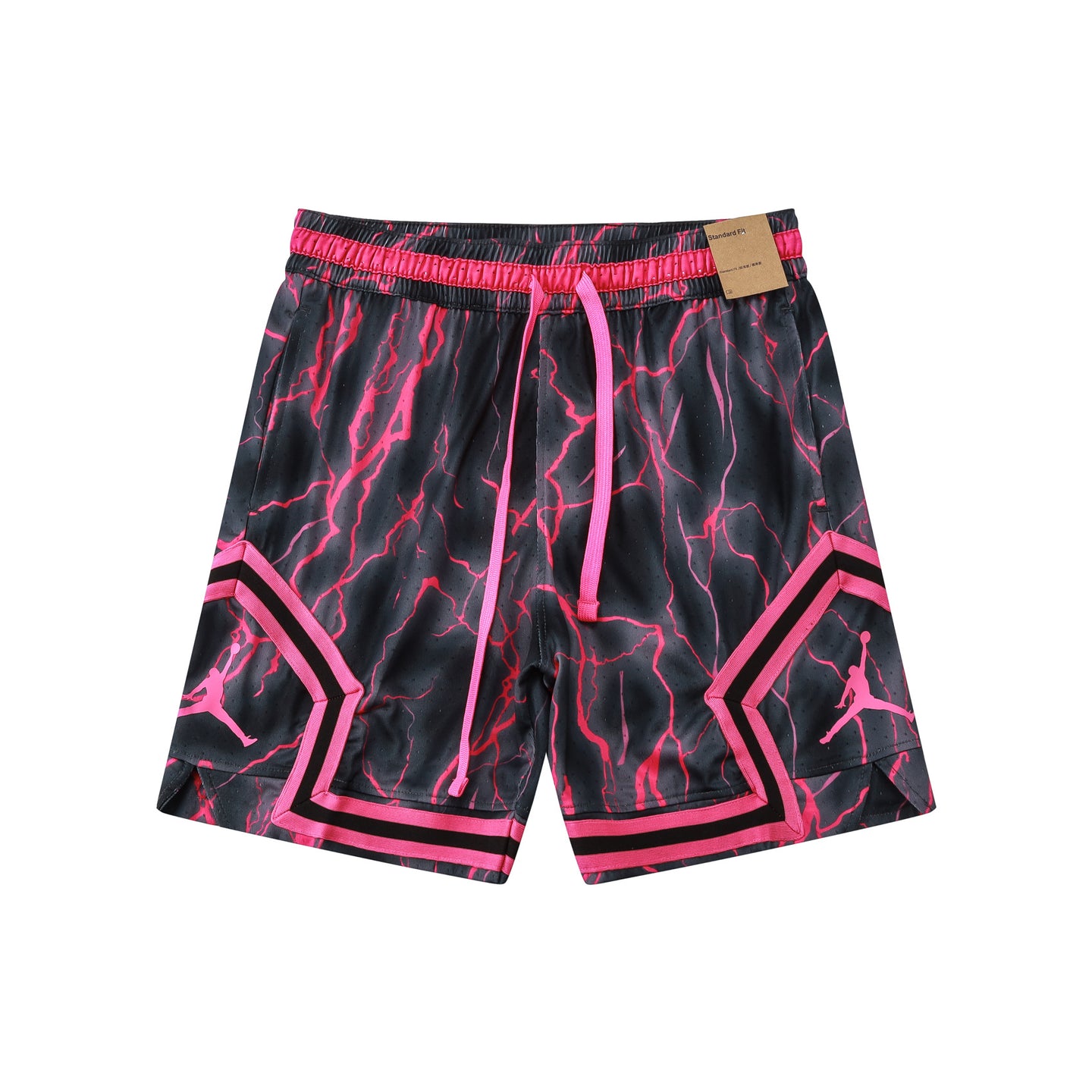 Jordan Black & Pink Lightning Diamond Shorts