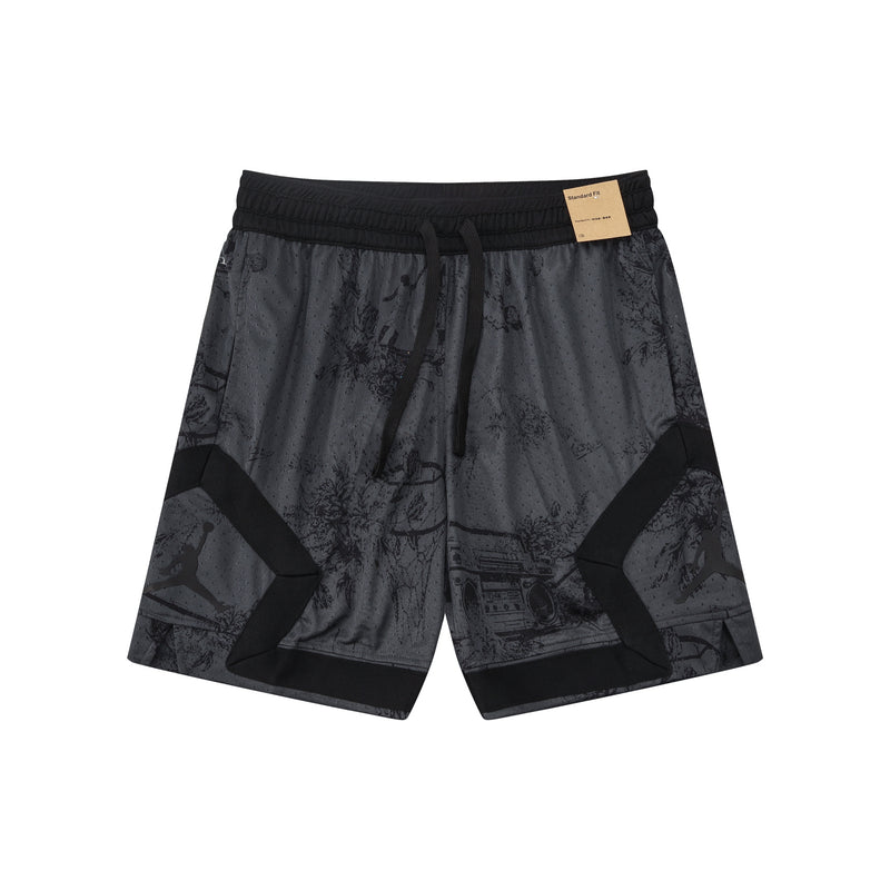 Jordan Black Floral Diamond Shorts
